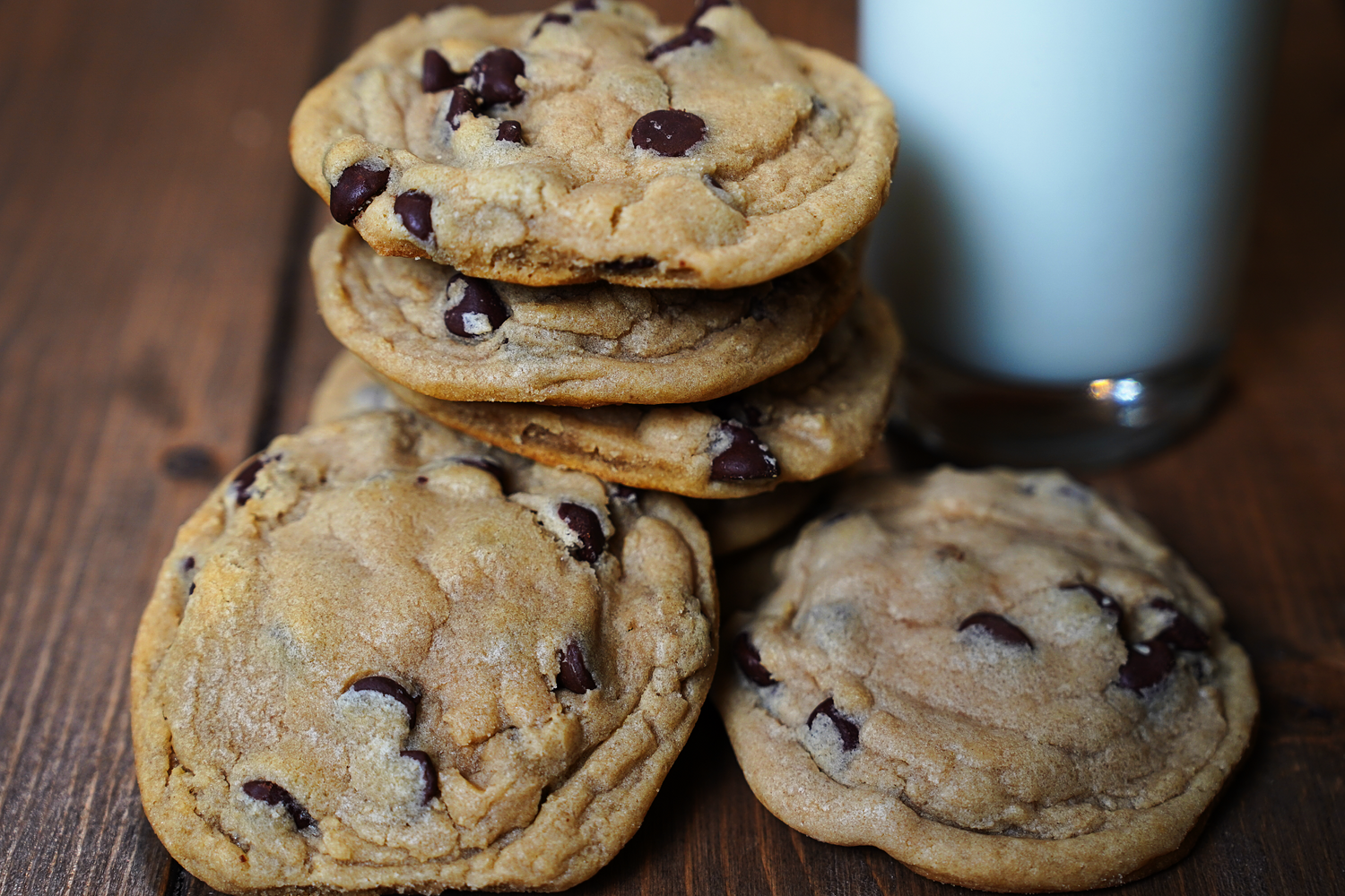 Angie’s Chocolate Chip Cookies:  3″ gourmet cookies, chewy, loaded with chocolate chips, individually wrapped
