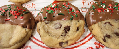 Chocolate Chip Cookies Dipped in Gourmet Chocolate – Holiday Edition | Operation Cookies
