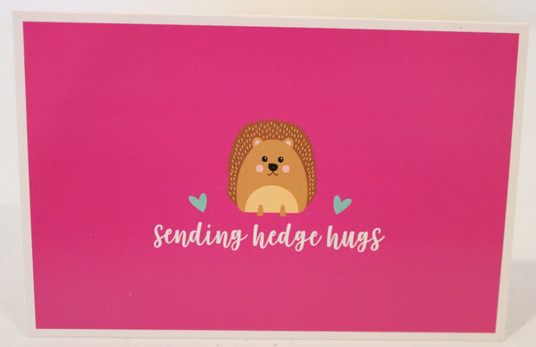 "Sending Hedge Hugs" Card