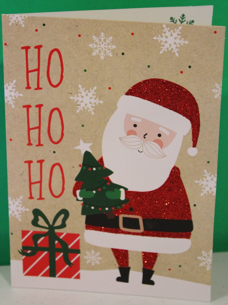 "Ho Ho Ho" Santa Christmas Holiday Card