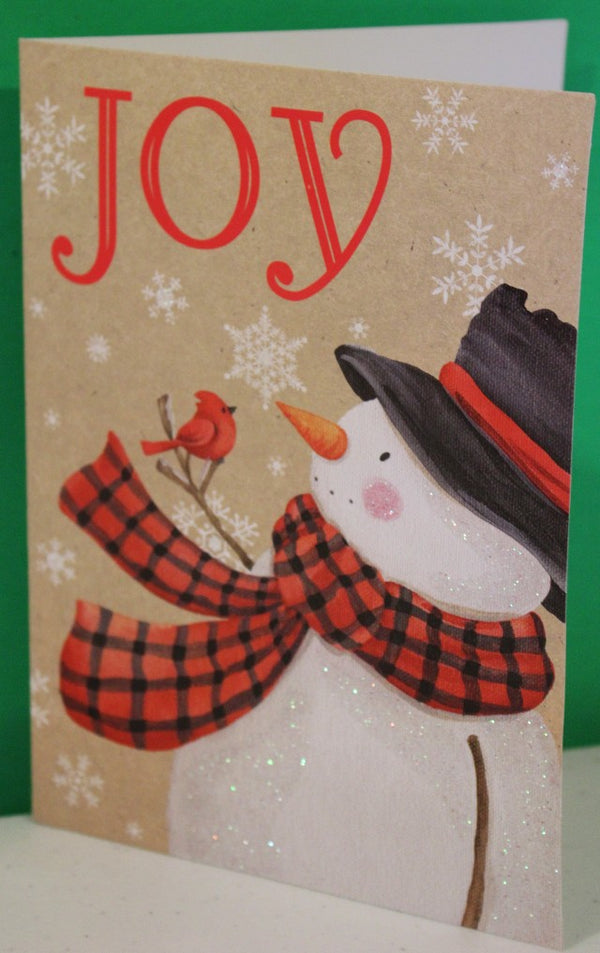 "Joy" Snowman Card